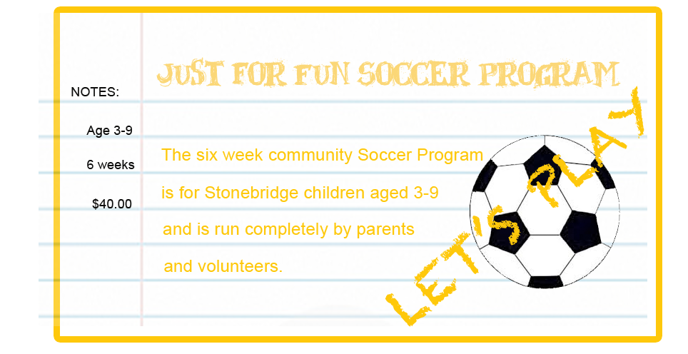 Stonebridge ‘Just for Fun’ Soccer Program
