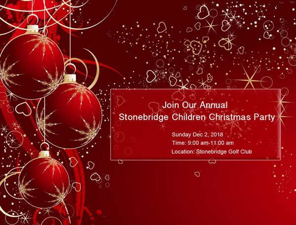 Annual Stonebridge Children’s Christmas Party